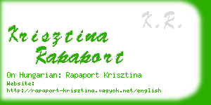 krisztina rapaport business card